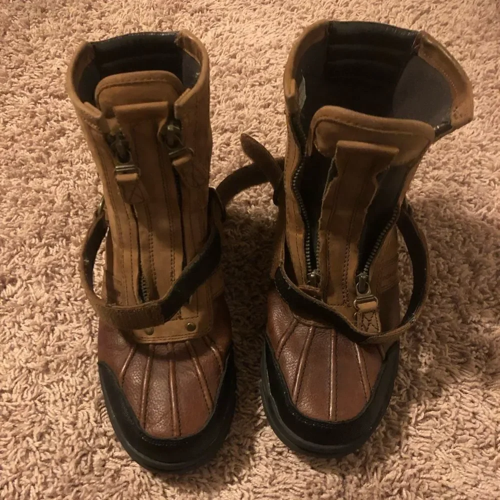 Polo sport conquest hi tops boots sz 4.5